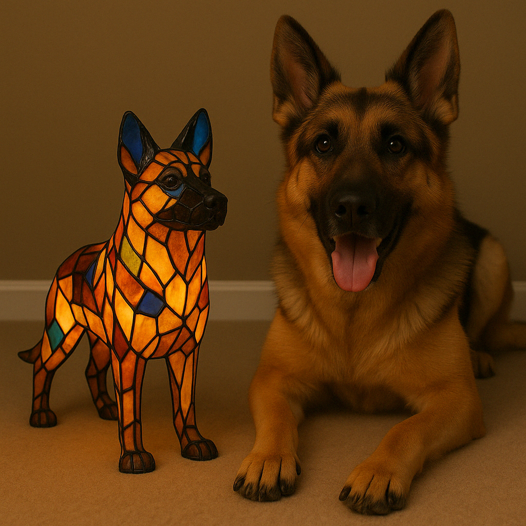 German Shepherd Glowing Lamp