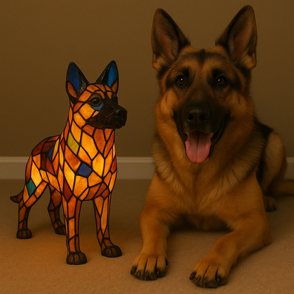 German Shepherd Glowing Lamp